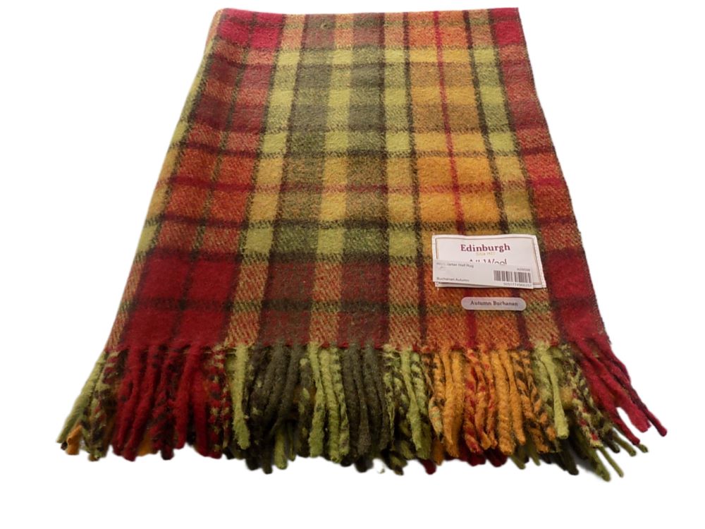 Wool Knee Blanket/Throw Buchanan Autumn Tartan