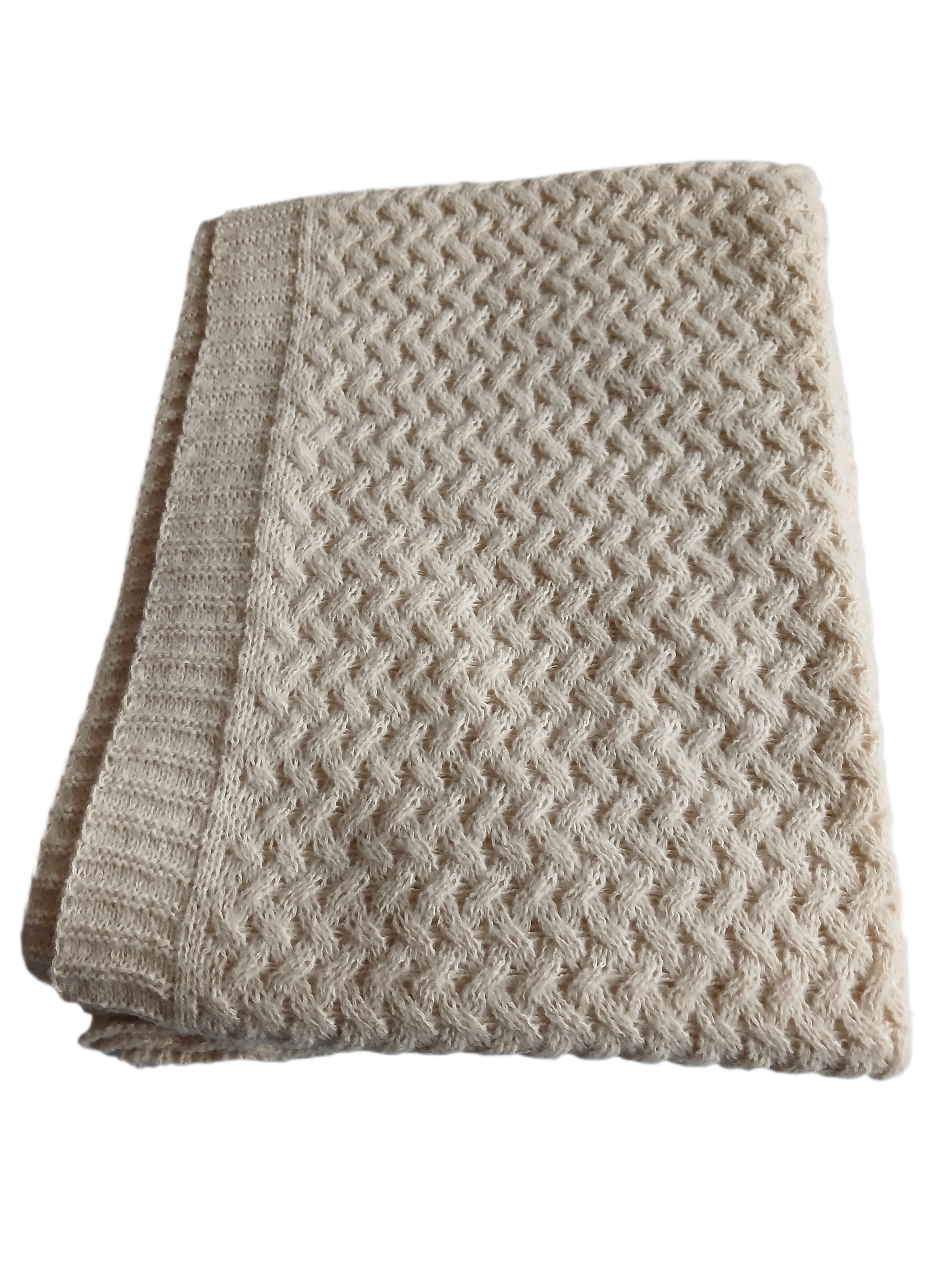 The Lyndon Company TLC Cadenza Knitted Throw Colour Cream 130x170cm