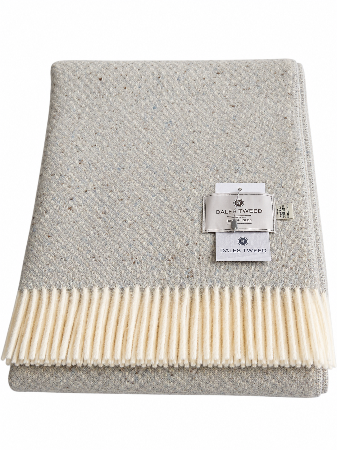 Dales Tweed 100% Pure Wool Donegal Throw Colour Classic Duckegg/Sky Blue tone