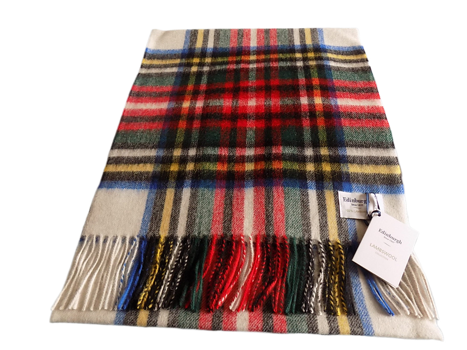 Edinburgh Hos 100% Lambswool Wide Scarf Stewart Dress