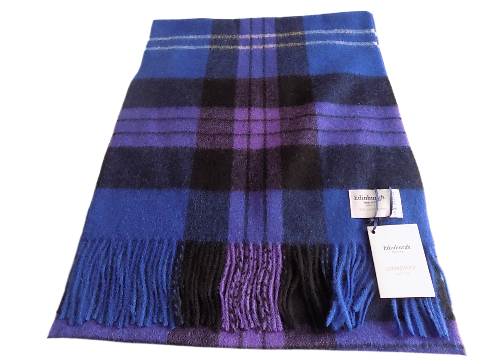 Edinburgh Hos 100% Lambswool Wide Scarf Heritage of Scotland