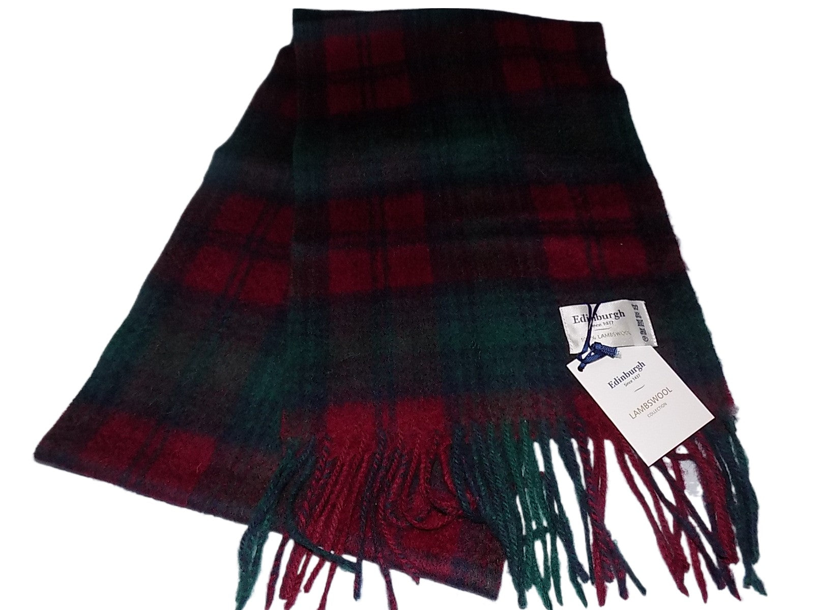 Edinburgh 100% Lambswool Scottish Tartan Multicolour Scarf Lindsay Tartan