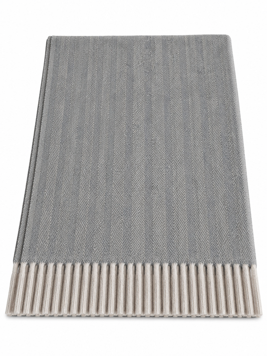 Knee Lap Blanket Scottish Herringbone 72 x 190cm Colour Denim (Slate Blue)