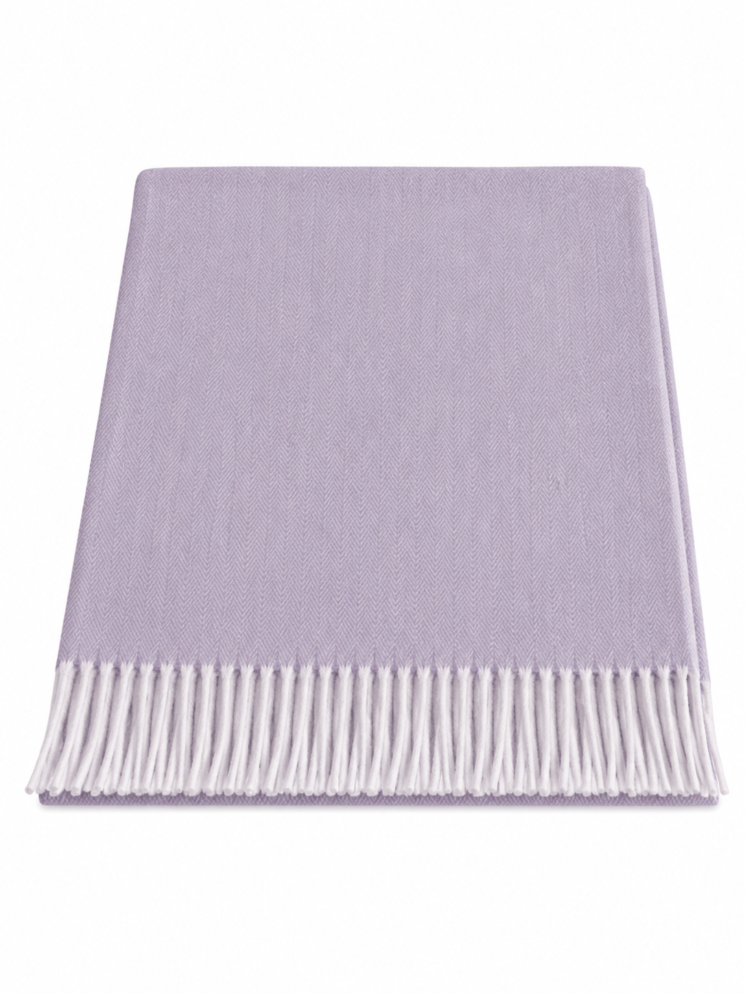 Knee Lap Blanket Scottish Herringbone 72 x 190cm Colour Heather Light Lilac