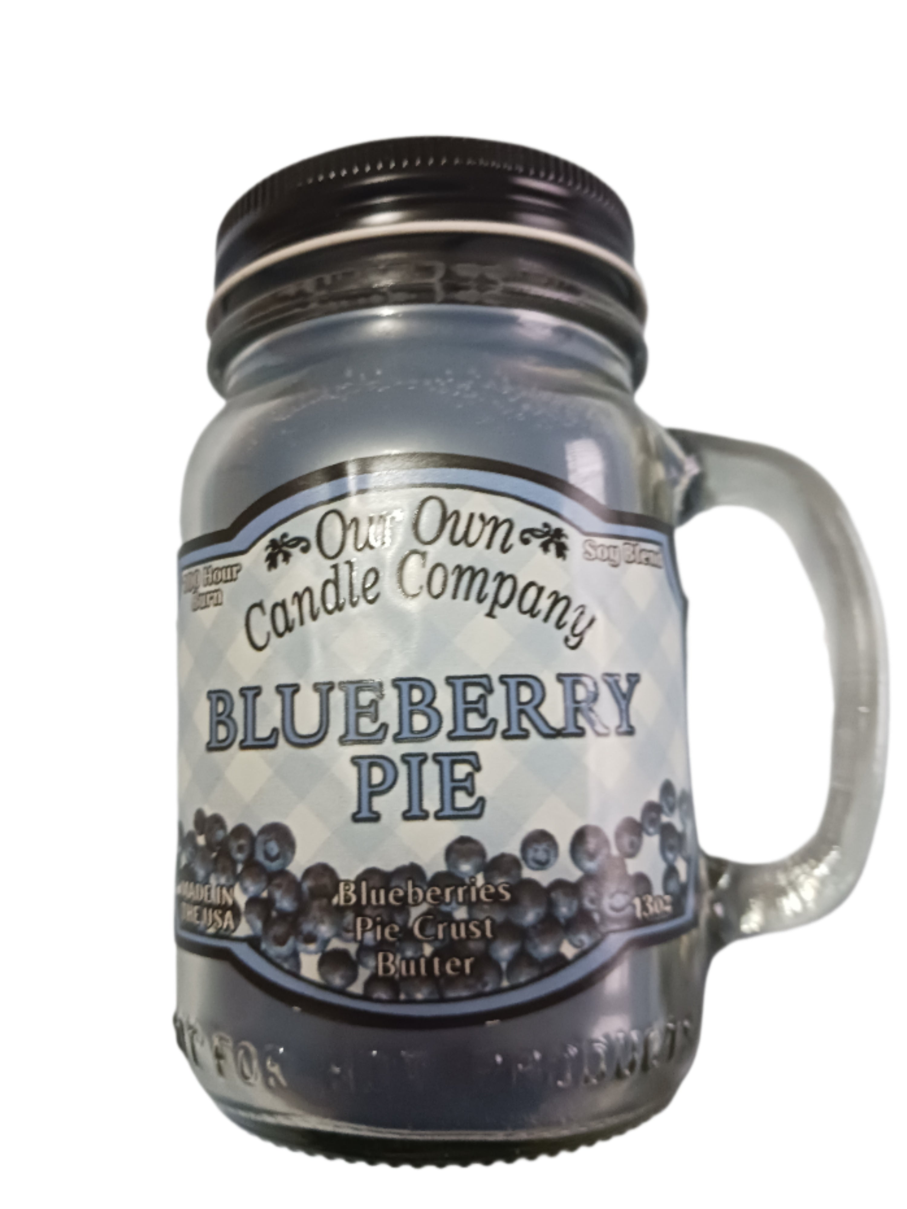Our Own Candle Company Blueberry Pie Scented 13 Ounce Mason Jar Candle