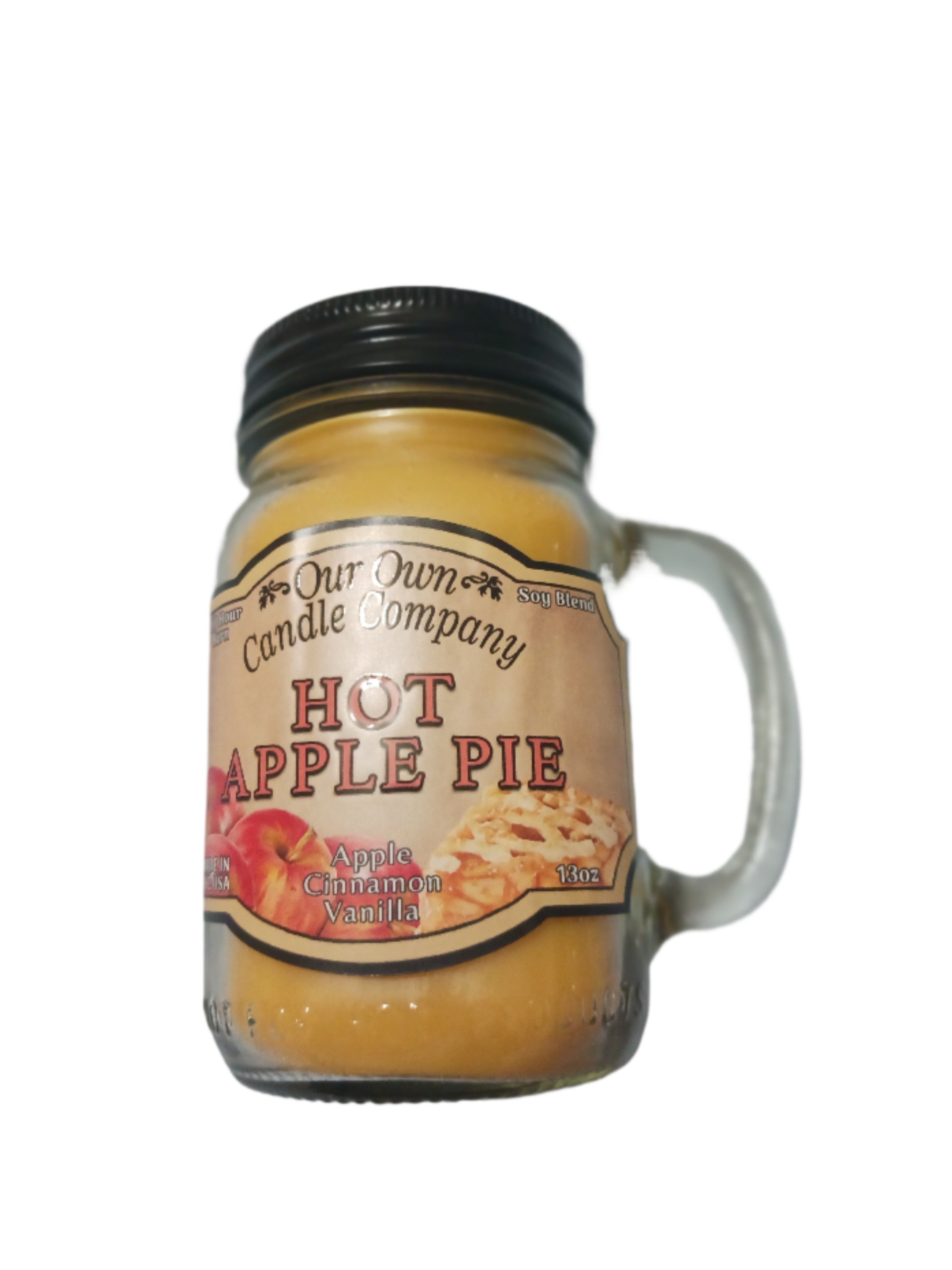 Our Own Candle Company Hot Apple Pie Scented 13 Ounce Mason Jar Candle