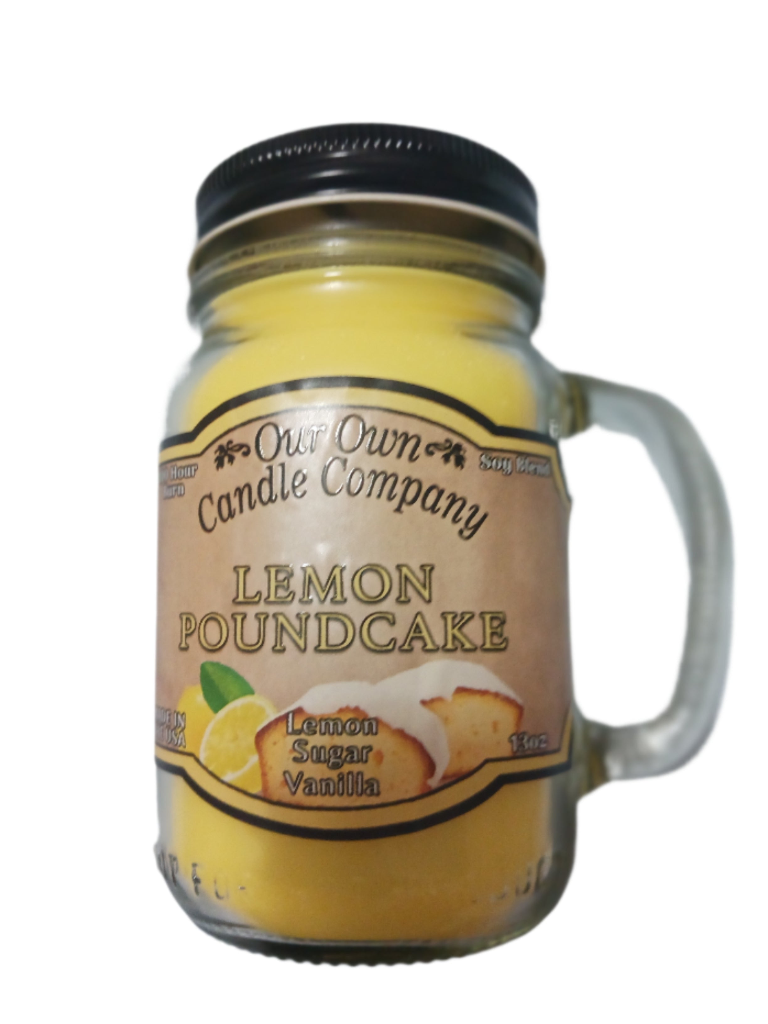 Our Own Candle Company Lemon Pound Cake Mason Jar Candle (100hr) 13oz