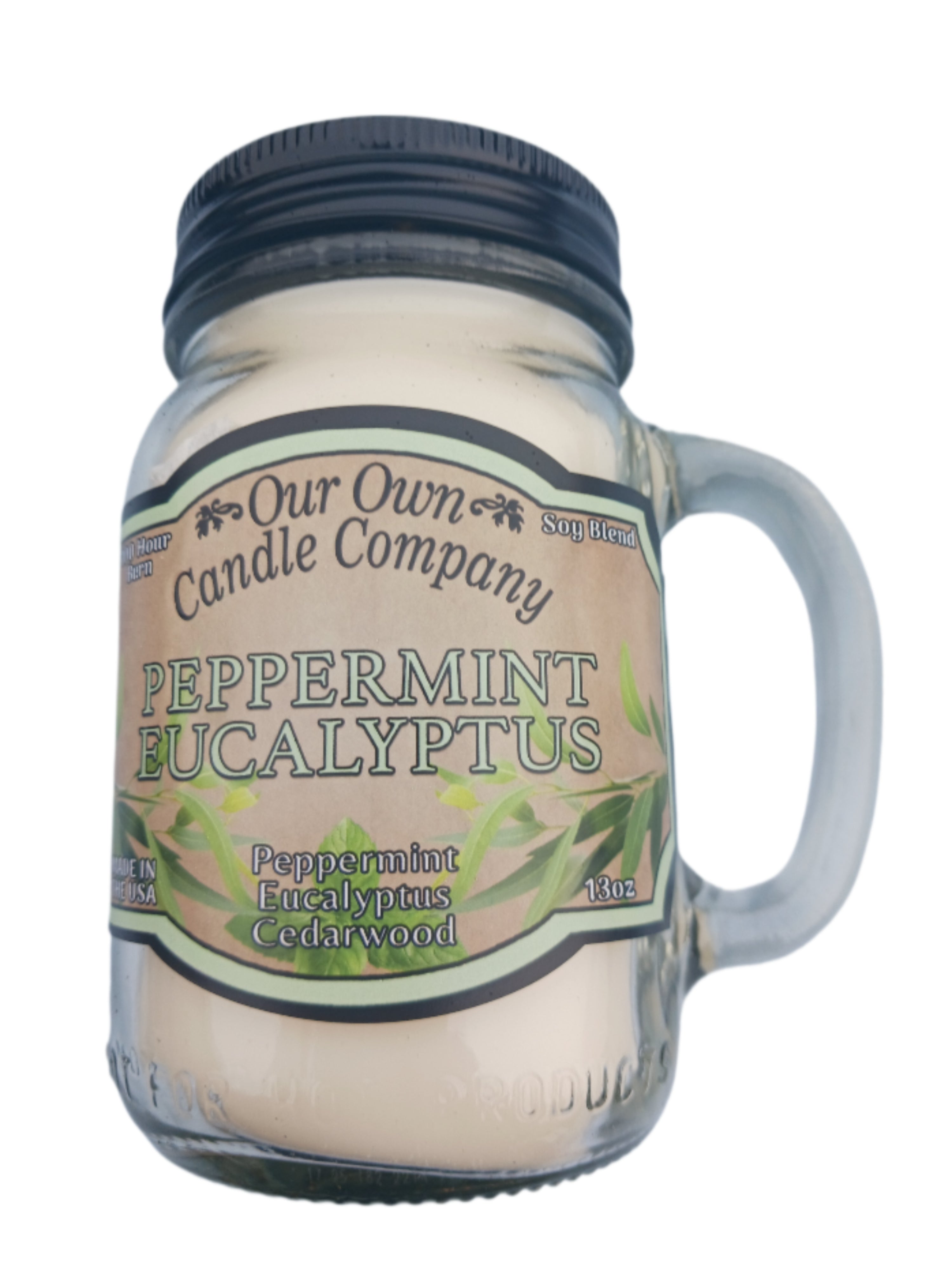 Our Own Candle Company Large Peppermint Eucalptus Candle, 13oz