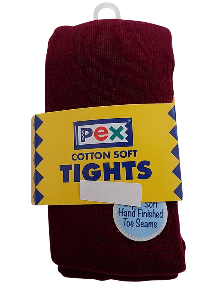 Pex Cotton Soft Sunset One Pair Girl's Tights Colour Wine
