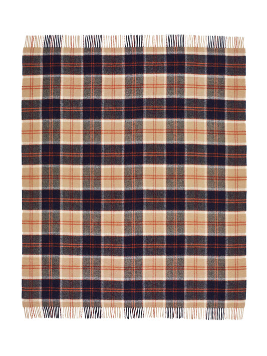 Tartan - Pure New Wool -Bannockbane Navy -Throw Blanket 145cm x 185cm