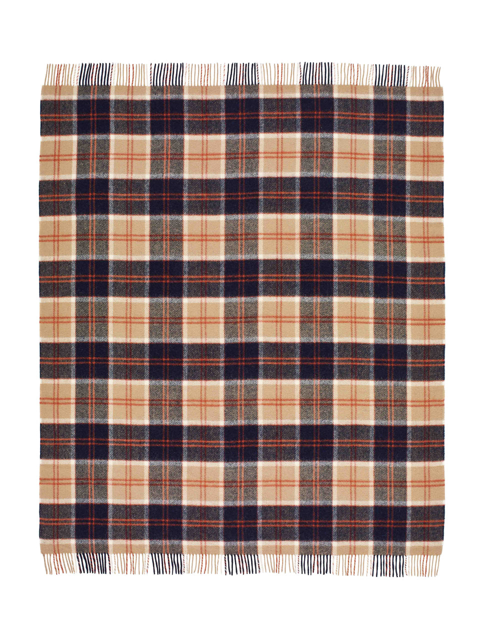 Tartan - Pure New Wool -Bannockbane Navy -Throw Blanket 145cm x 185cm