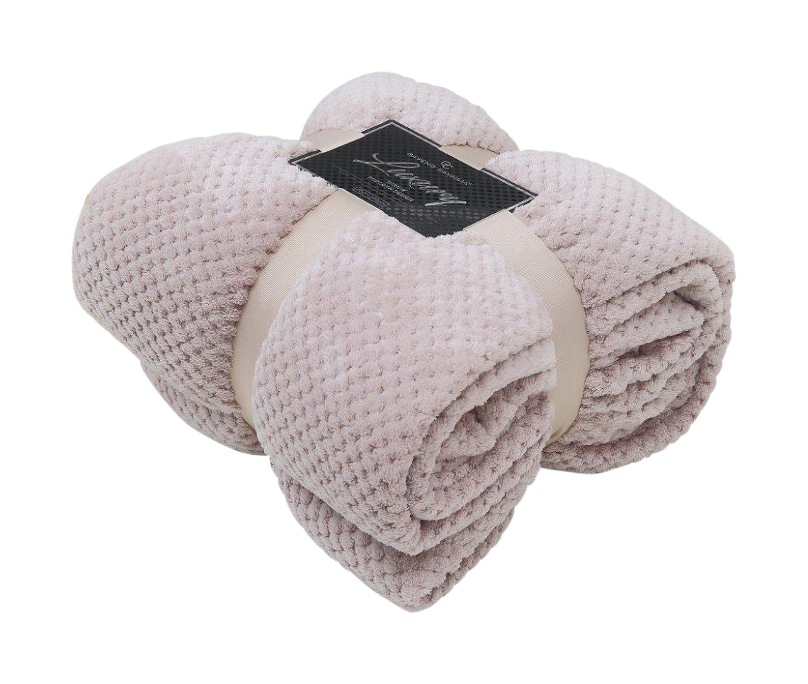 Teddy Soft Throw, For Settees or, Sofa Throws, Oyster