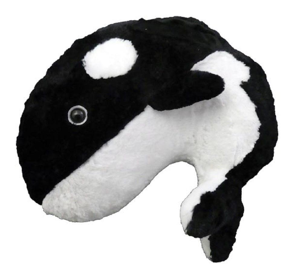 Cozy-Time Giant Soft Plush Cuddly Toy Handwarmer - Black & White Orca Whale