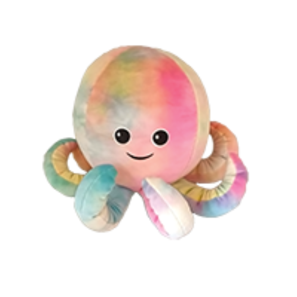 Children's Rainbow Octopus Soft Toys Squishable Squeezable Characters Soft Microbead