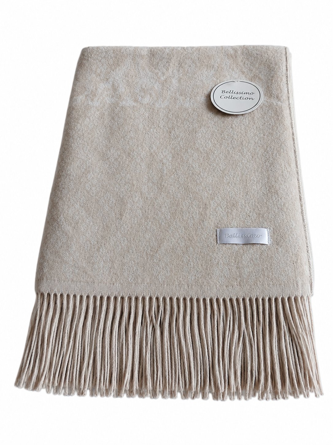 Bellissimo Cotton Rich Super soft Throw Colour Natural 130 x 150 cm (Floral)
