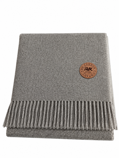 The Lyndon Company. Arthington Faux Cashmere Throw Colour Grey 130x180cm