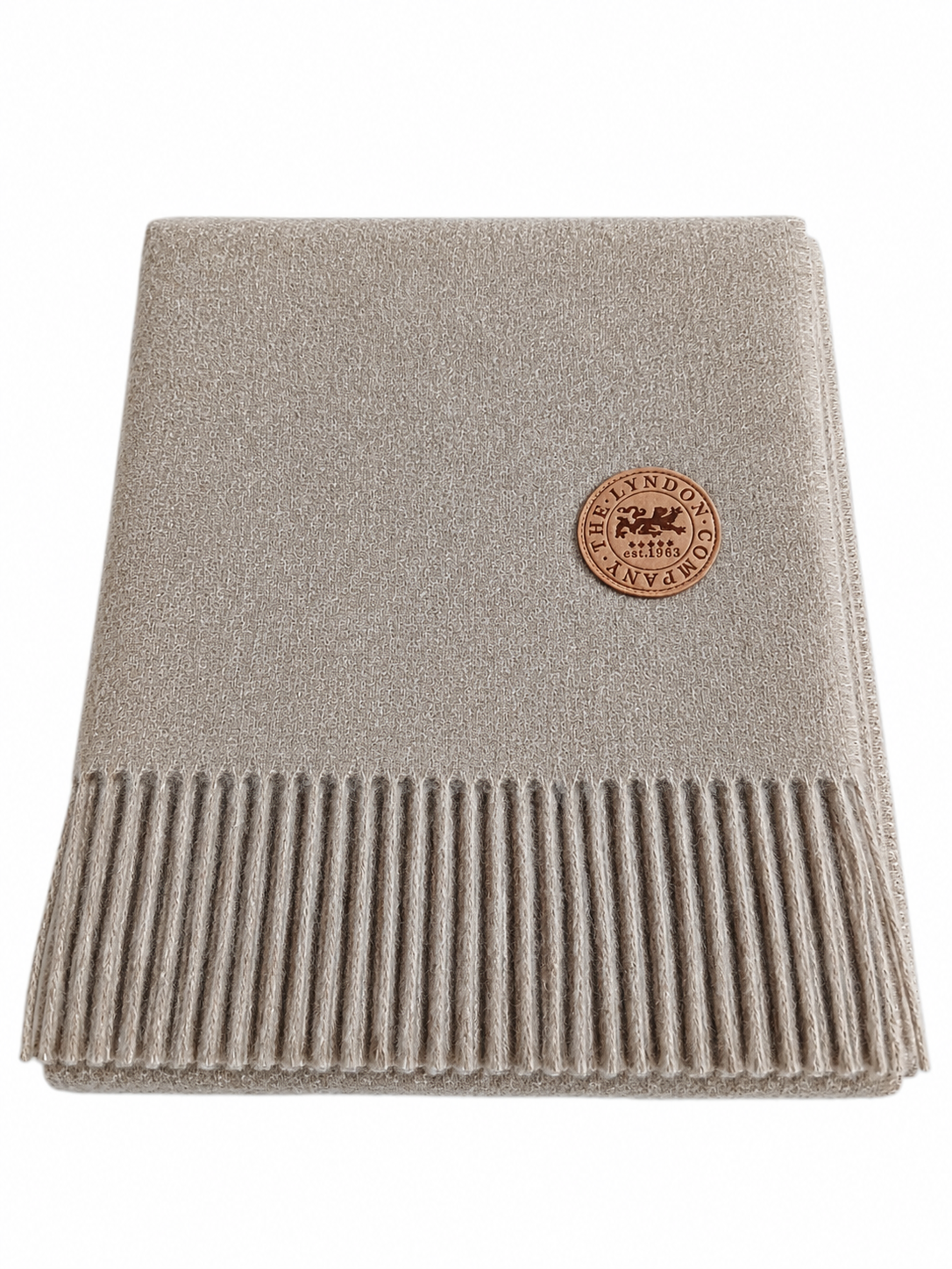 The Lyndon Company. Arthington Faux Cashmere Throw Colour Natural 130x180cm