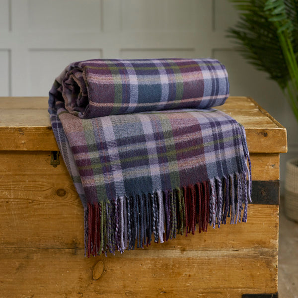 TLC Ashewell Check Tartan Acrylic Throw 140 x 185cm Colour Multicoloured