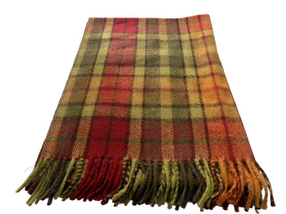 Wool Knee Blanket/Throw Buchanan Autumn Tartan