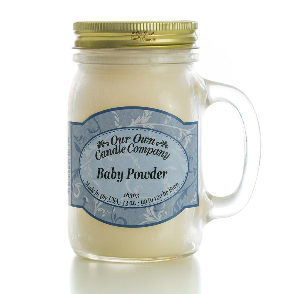 Baby Powder - Scented Jar Candle 100 hr burn time Our Own Candle 13oz