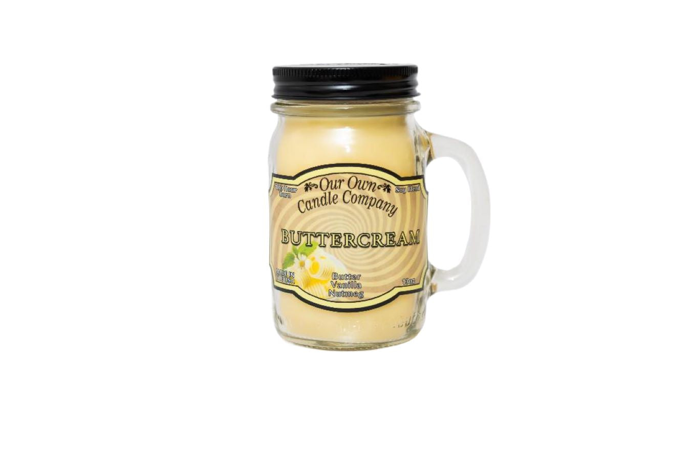 Buttercream - Mason Jar Candle (100hr) 13oz - Our Own Candle Company