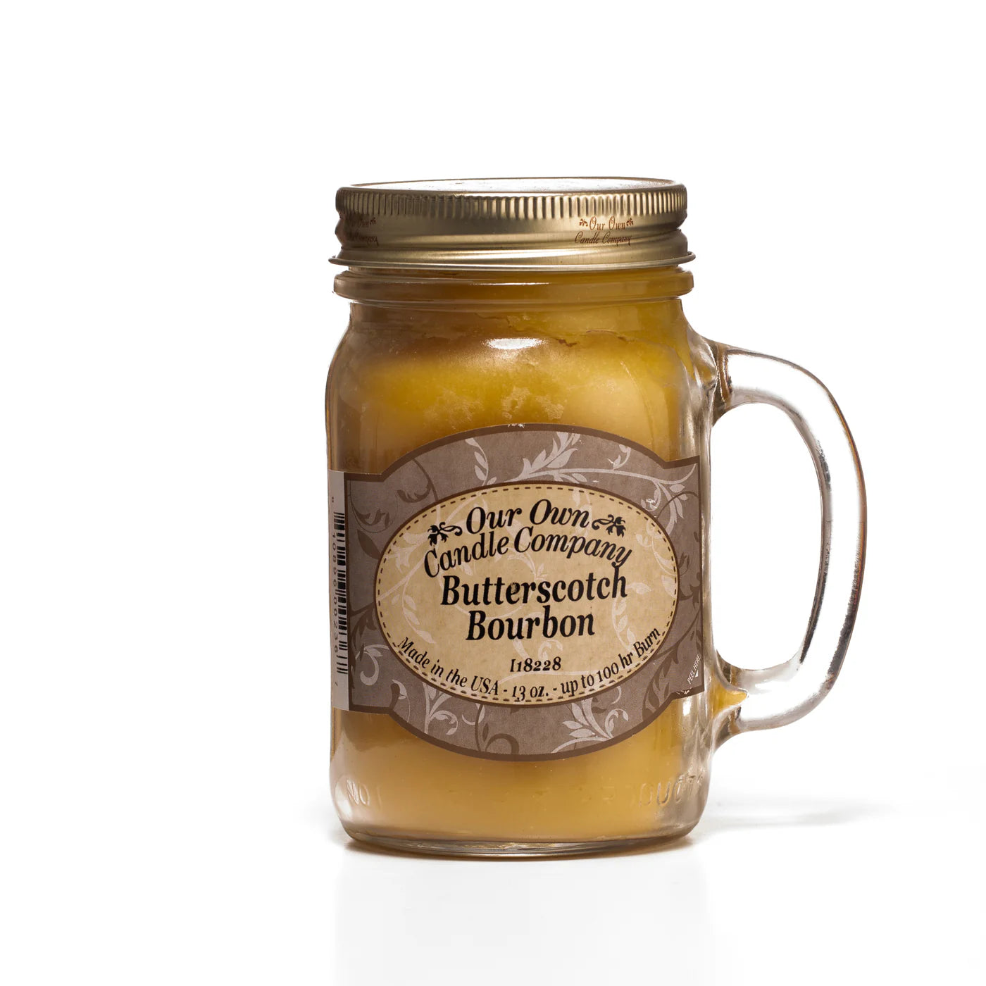 Butterscotch Bourbon - Candle 13 Oz Glass Mason Jar - Our own candle