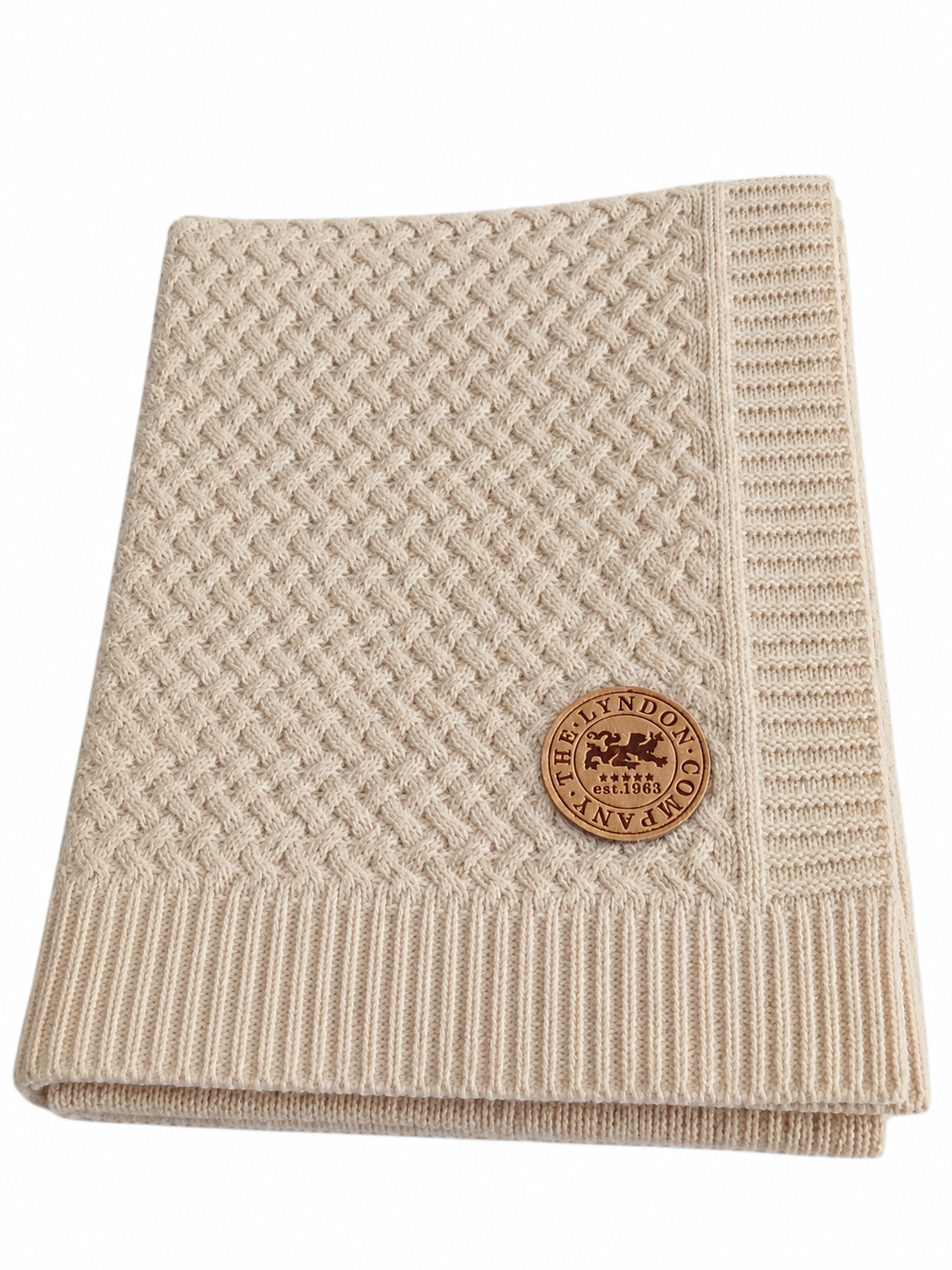 The Lyndon Company TLC Cadenza Knitted Throw Colour Natural 130x170cm