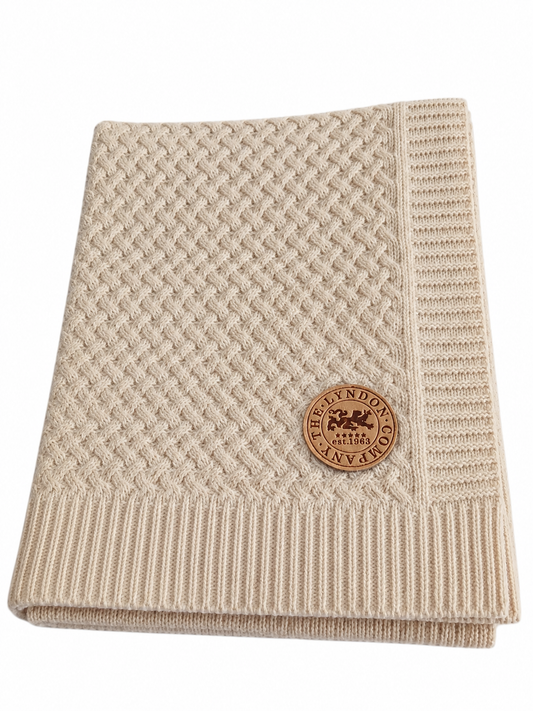 The Lyndon Company TLC Cadenza Knitted Throw Colour Natural 130x170cm