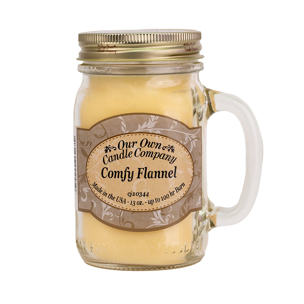 Comfy Flannel - Scented Jar Candle 100 hr burn time - Our Own Candle 13oz