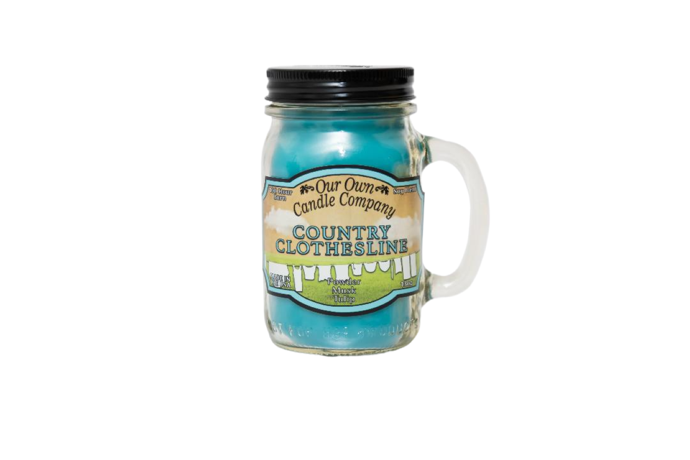 Country Clothesline - Scented Jar Candle 100 hr burn time - Our Own Candle 13oz