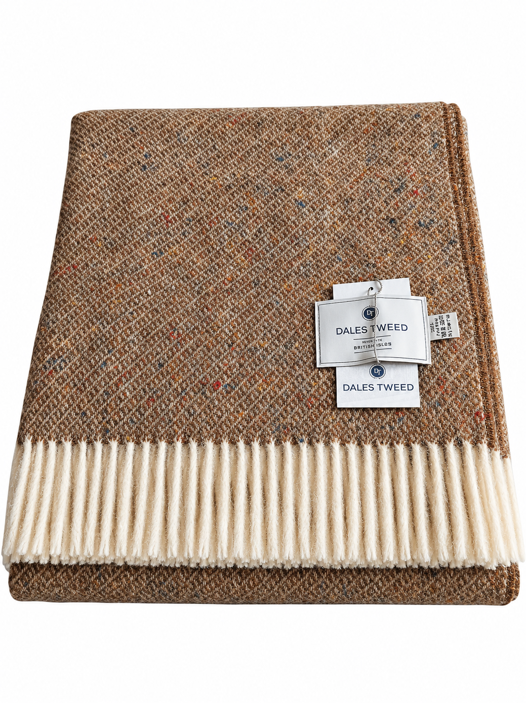 Dales Tweed 100% Pure Wool Donegal Throw Colour Classic Copper Brown tone