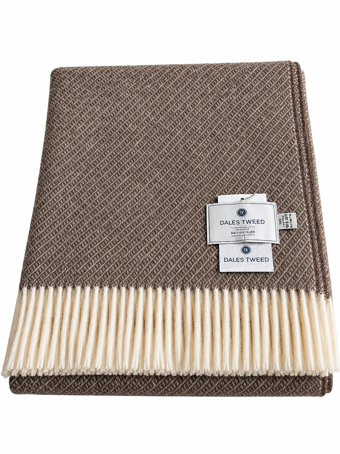 Dales Tweed 100% Pure Wool Donegal Throw Colour Classic Light Brown tone