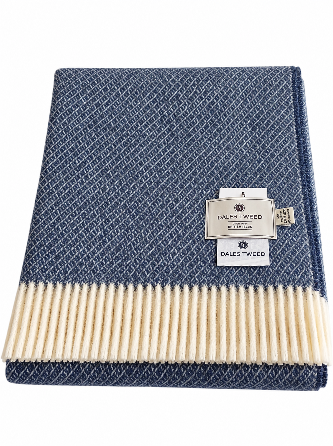 Dales Tweed 100% Pure Wool Donegal Throw Colour Classic Navy tone