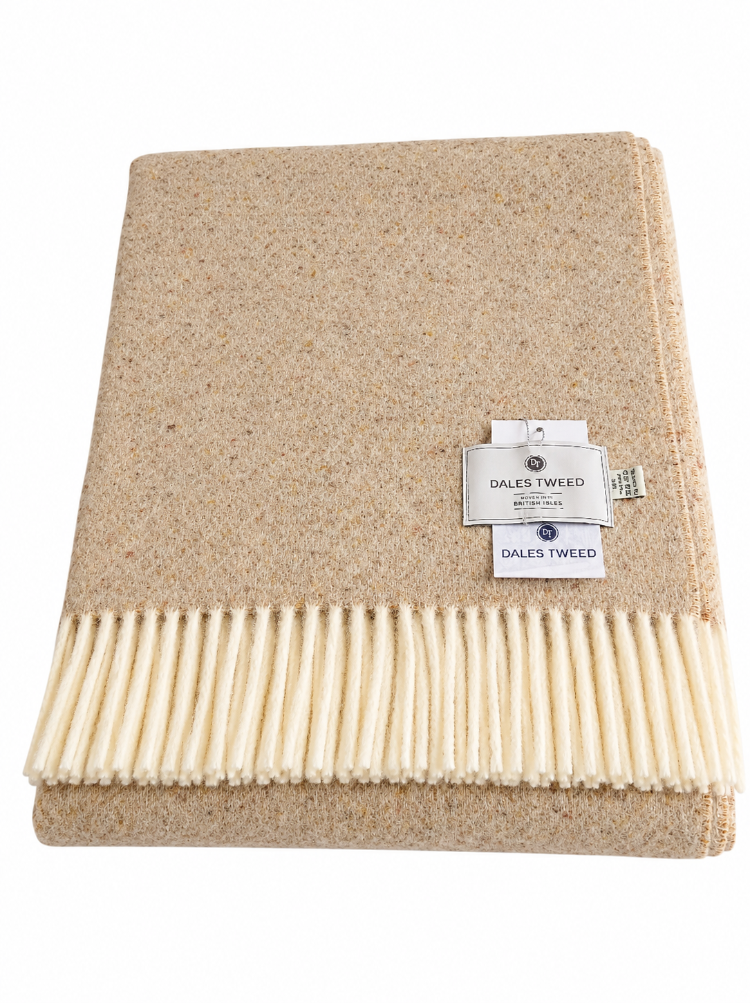 Dales Tweed 100% Pure Wool Donegal Throw Colour Classic Sand tone
