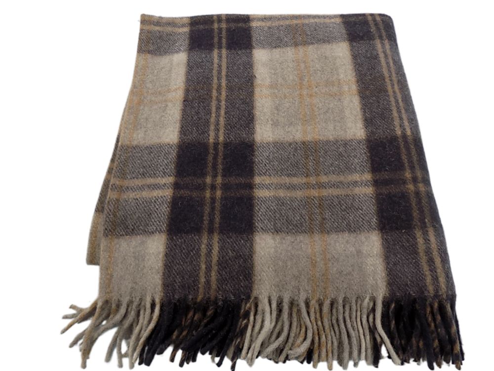 Wool Knee Blanket/Throw Bannockbane Silver Tartan