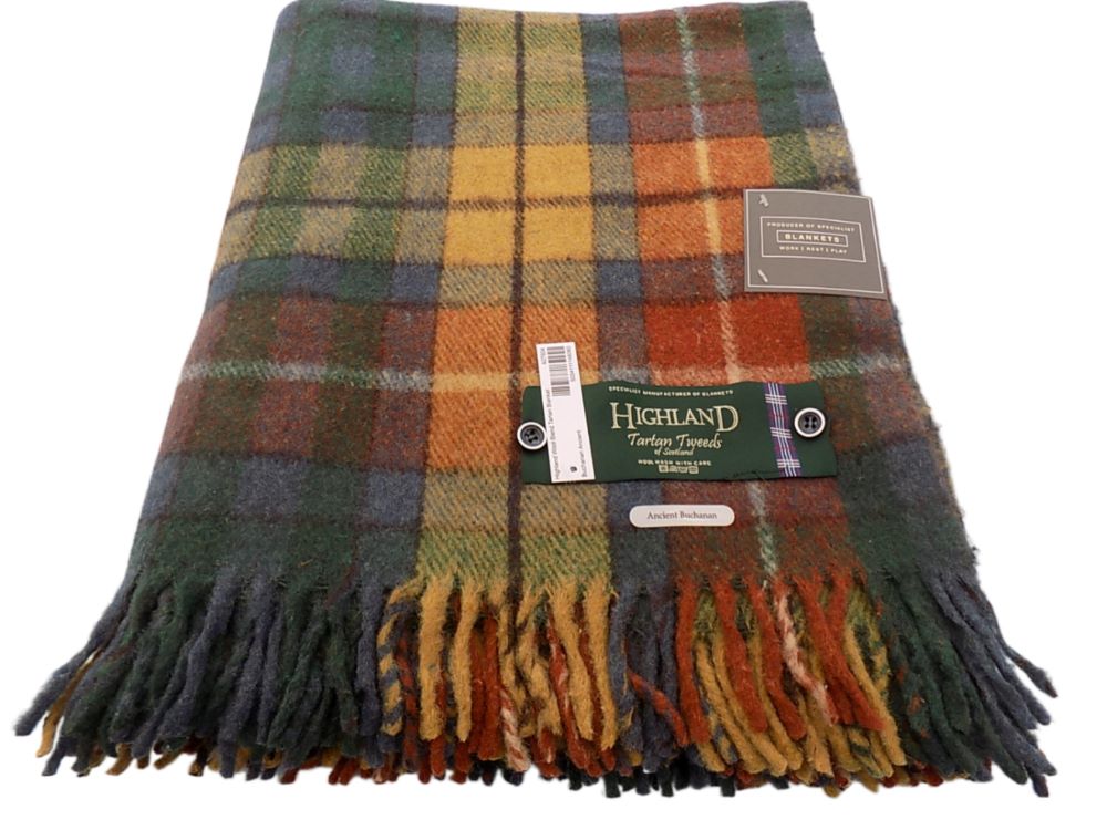 Wool Knee Blanket/Throw Buchanan Ancient Tartan