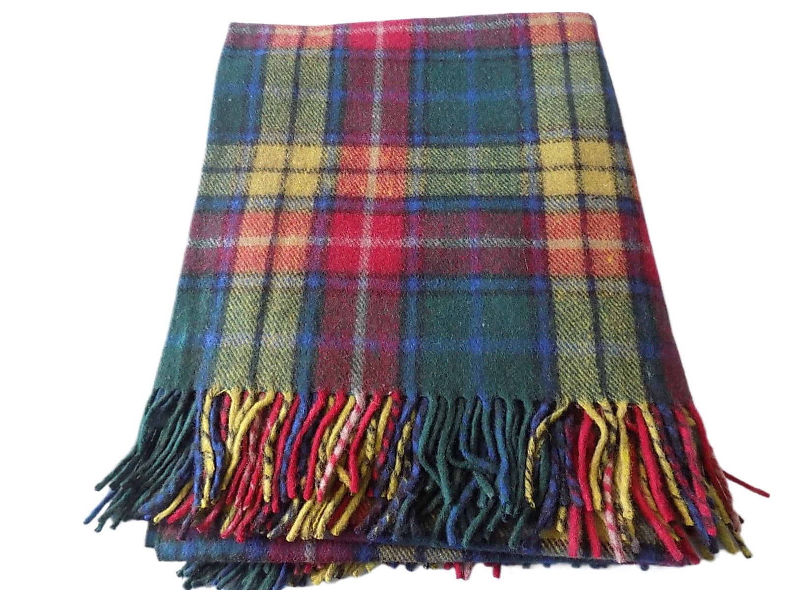 Highland Wool Blend Tartan Blanket / Throw Buchanan Modern Tartan