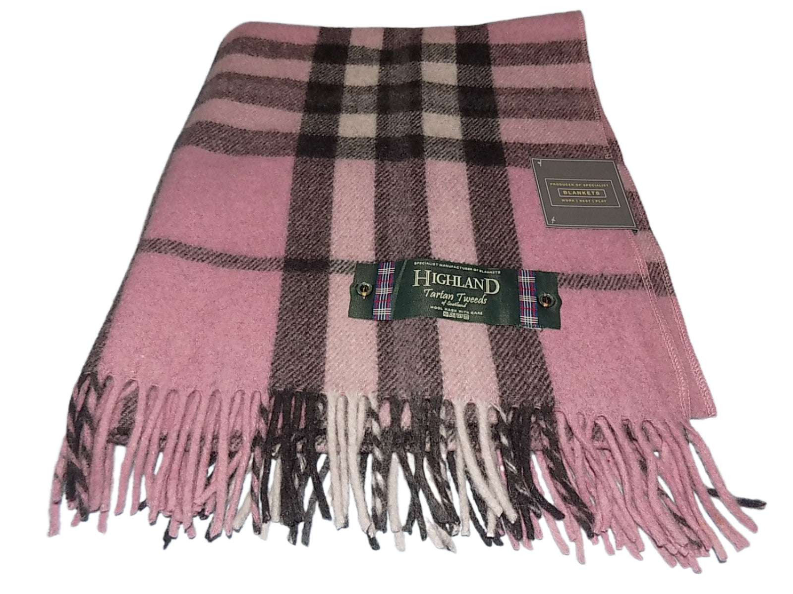 Wool Knee Blanket/Throw Thomson Pink Tartan