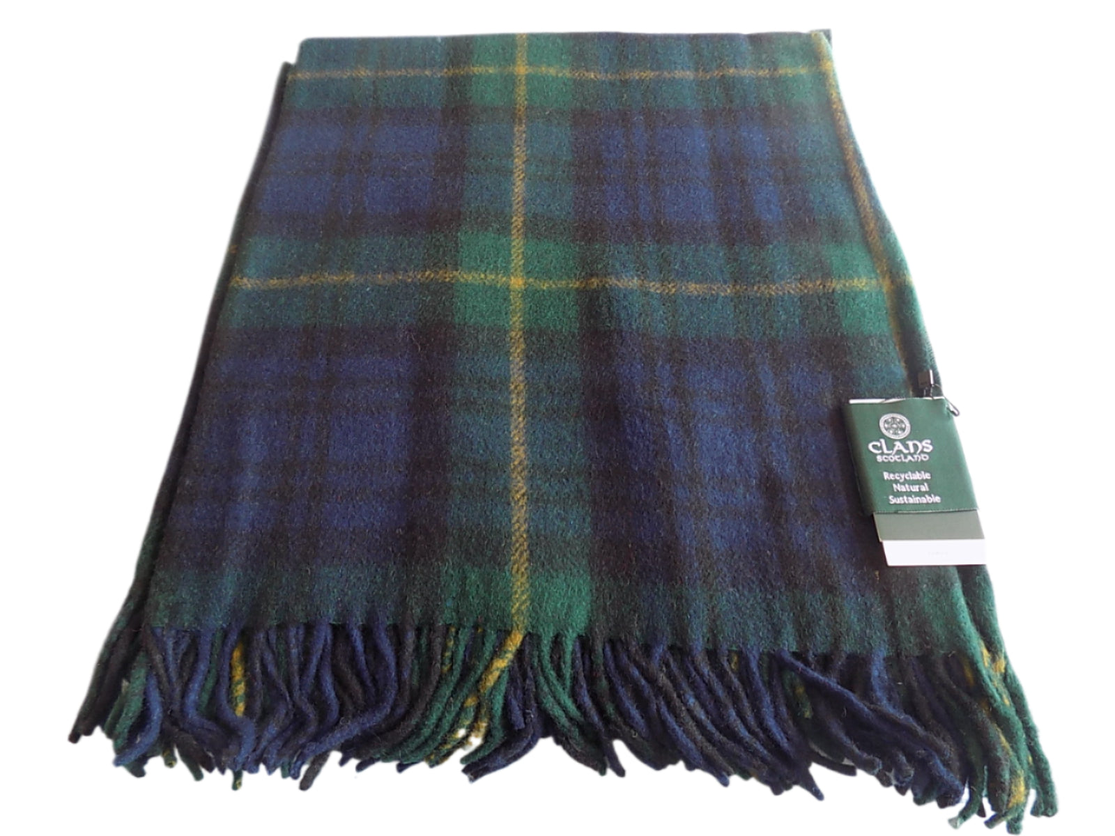Highland Wool Blend Tartan Blanket / Throw Gordon Tartan