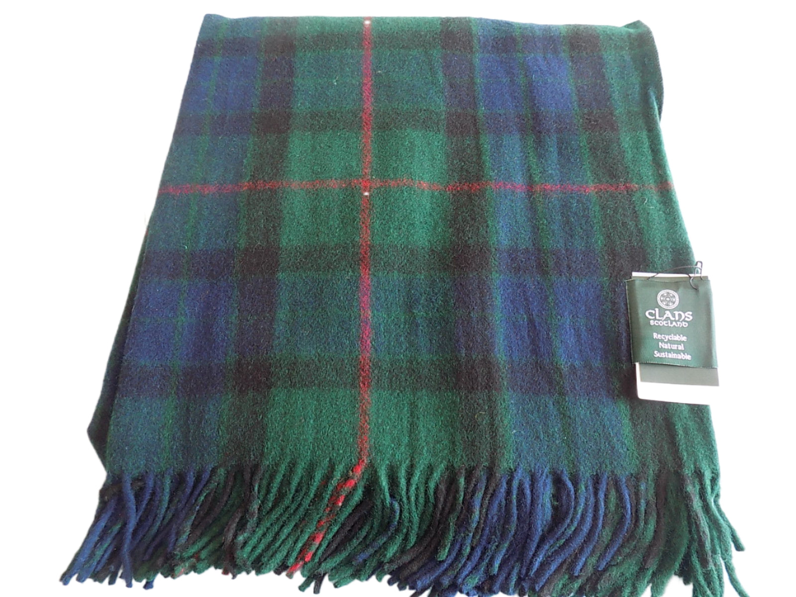 Highland Wool Blend Tartan Blanket / Throw Gunn Tartan