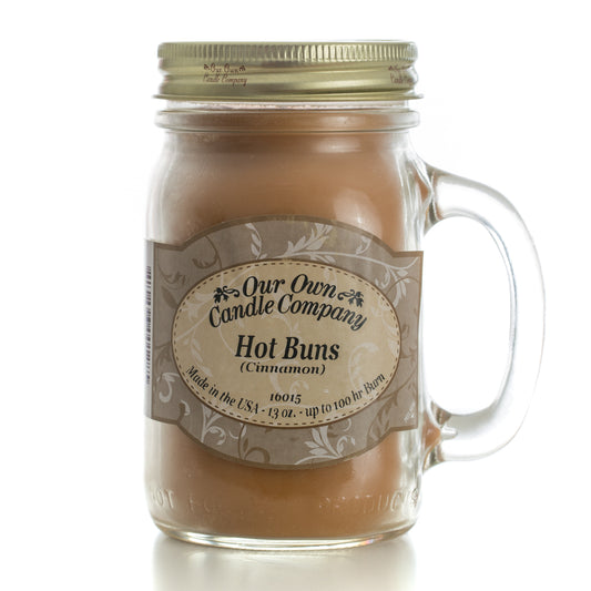 Our Own Candle Company Hot Buns Fragranced Large 13oz Mason Jar Candle