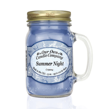 Summer Night - Scented Jar Candle 100 hr burn time - Our Own Candle 13oz