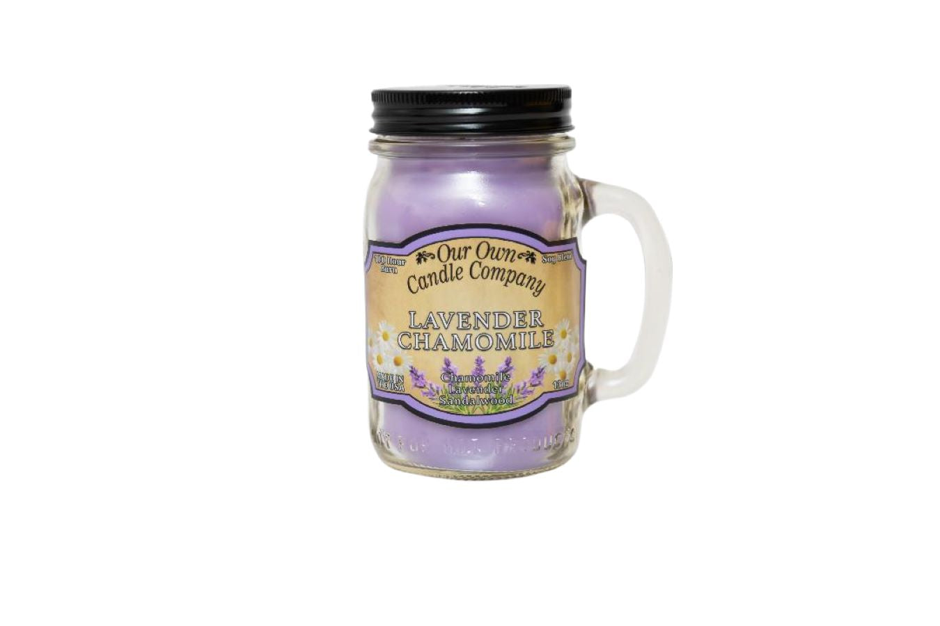 Our Own Candle Company Lavender Chamomile Scented 13 Ounce Mason Jar Candle