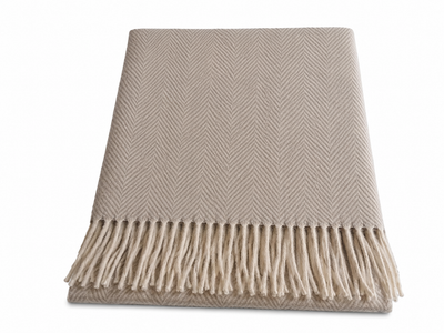 Knee Lap Blanket Scottish Herringbone 72 x 190cm Colour Grey Medium