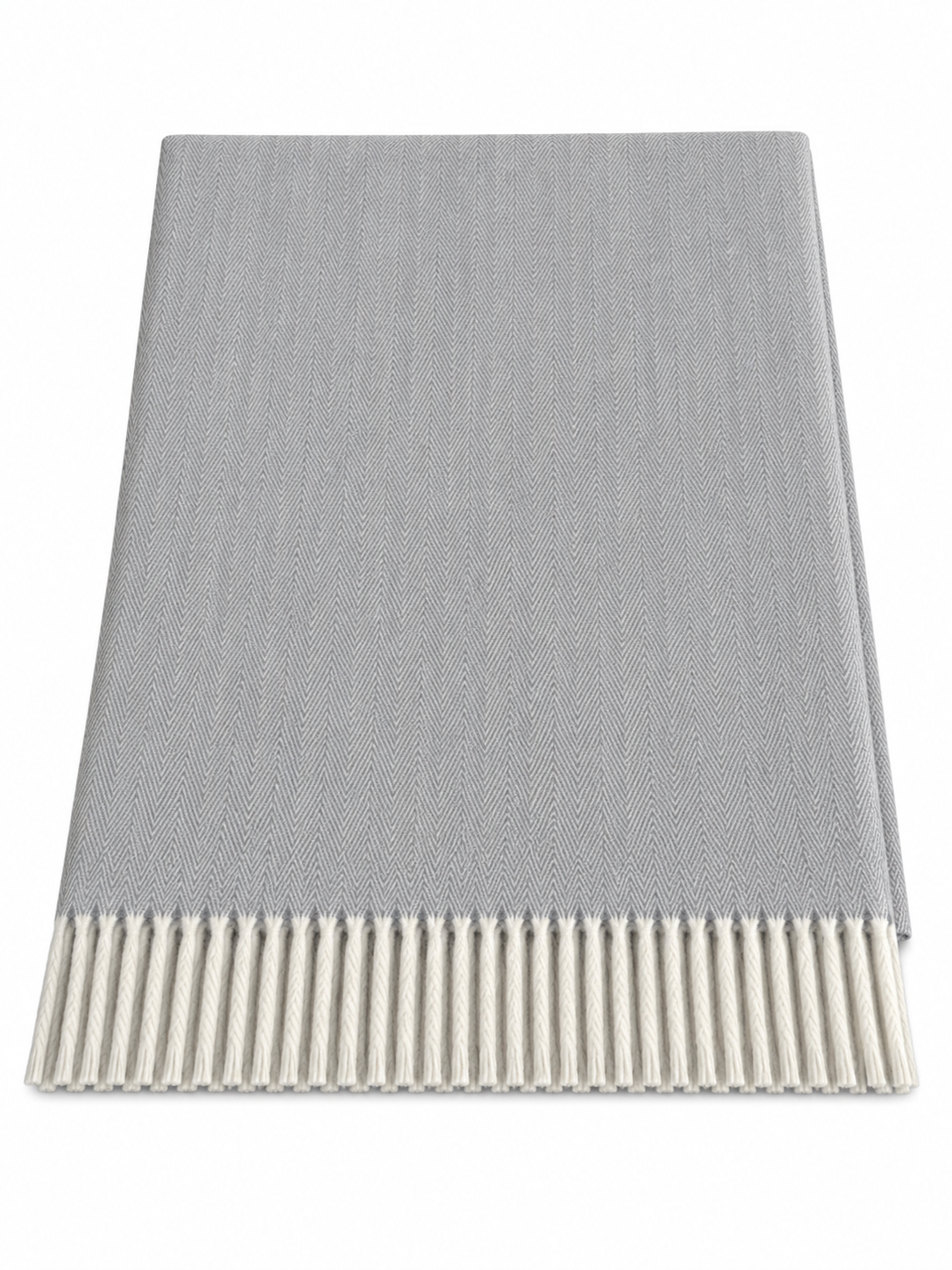 Knee Lap Blanket Scottish Herringbone 72 x 190cm Colour Cornflower (Dove Grey)