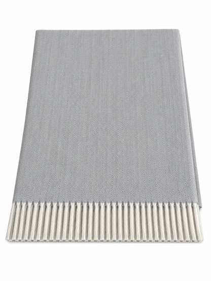 Knee Lap Blanket Scottish Herringbone 72 x 190cm Colour Cornflower (Dove Grey)