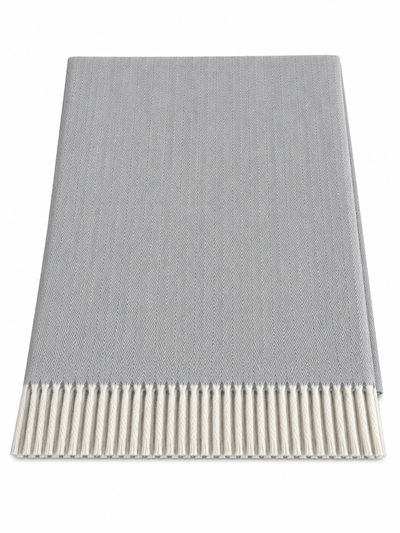Knee Lap Blanket Scottish Herringbone 72 x 190cm Colour Cornflower (Dove Grey)