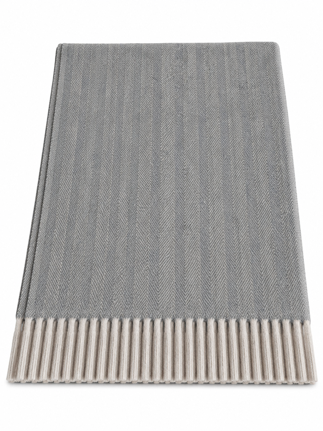Knee Lap Blanket Scottish Herringbone 72 x 190cm Colour Denim (Slate Blue)