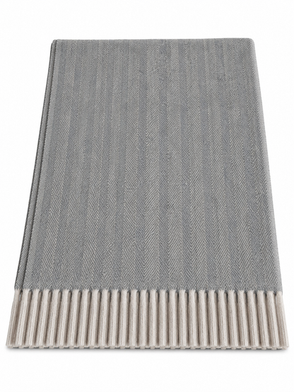 Knee Lap Blanket Scottish Herringbone 72 x 190cm Colour Denim (Slate Blue)