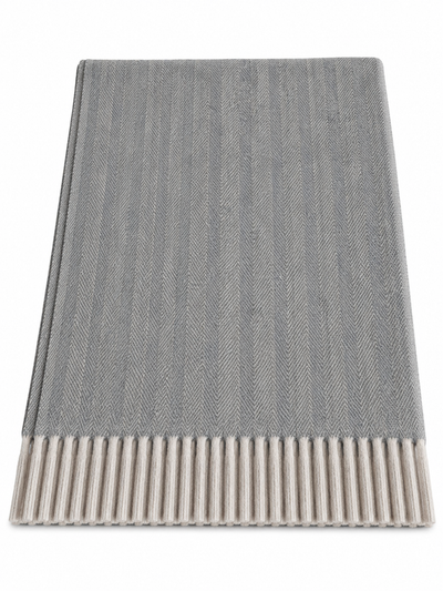 Knee Lap Blanket Scottish Herringbone 72 x 190cm Colour Denim (Slate Blue)
